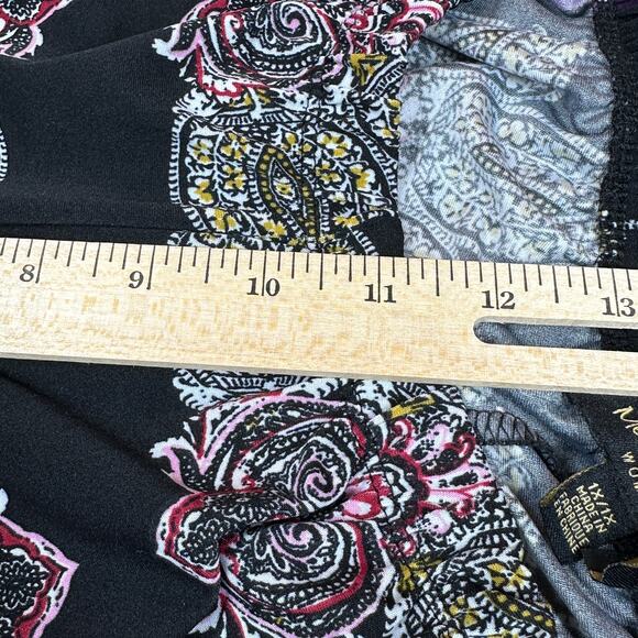 Melissa Paige Boho Palazzo Pants 1X Floral Paisley Stretchy - Picture 5 of 8